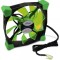 Ventilator Inter-Tech CobaNitrox Xtended N-120-GR 120mm 1200RPM LED verde