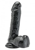 Realiste cu testicule - Get Real Dildo 18 cm cu Testicule - Negru