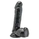 Realiste cu testicule - Get Real Dildo 18 cm cu Testicule - Negru