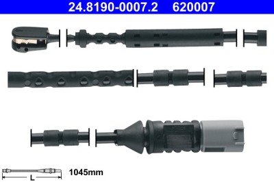 ATE 24.8190-0007.2 senzor de avertizare,uzura placute de frana foto