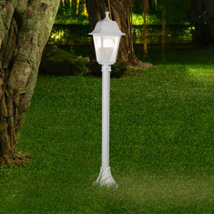 Lampadar iluminat exterior Keighley 100 cm metal plastic alb [lux.pro] HausGarden Leisure