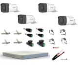 Kit complet 4 camere supraveghere exterior full hd Hikvision 1080P 80 m IR SafetyGuard Surveillance