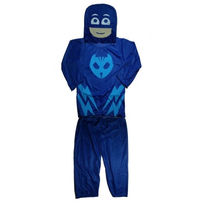 Costum Eroi in Pijamale, PJ Masks, pentru copii, Pisoi Connor, albastru, 7-9 ani, 120-130 cm foto