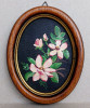 Flori de mar - pictura in acrilic pe panza, miniatura originala, rama ovala, Ulei, Miniatural
