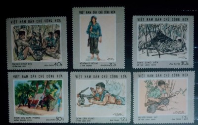 Vietnam 1969 arta pictura tablouri contemporane partizani 6v. Nestampilate foto