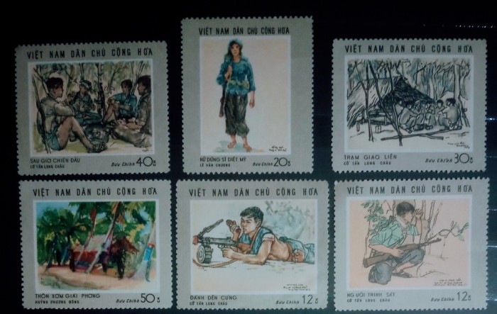 Vietnam 1969 arta pictura tablouri contemporane partizani 6v. Nestampilate