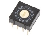 &Icirc;ntrerupător codificare HEX/BCD 16 poziții THT 100M&Omega;