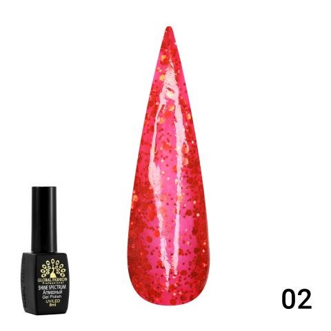 Oja semipermanenta Shine Spectrum Red, 8 ml 02