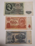 BANCNOTE RUSIA/URSS -5 RUBLE 1961 -10 RUBLE 1961 -50 RUBLE 1961-LOT 3 BUC - (17)