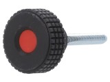 Buton Reglare 31mm M6 Capac Roșu