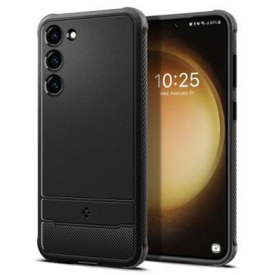 Husa pentru Samsung Galaxy S23 - Spigen Rugged Armor - Black foto