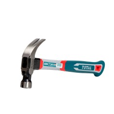 Ciocan de dulgherie TOTAL, 450g, maner din fibra de sticla si suport magnetic pentru cuie