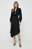 Elisabetta Franchi rochie culoarea negru, mini, evazati