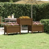 Cumpara ieftin Jardinieră, maro miere, 178,5x44x75 cm, lemn masiv de pin