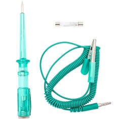 Tester circuite auto 6&ndash;24V cu lampa de control, sonda de test si cablu spiralat pentru instalatii electrice auto