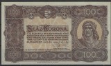 !!! X. RARR : UNGARIA - 100 KOROANE 1923 - P 73 a - UNC / CEA DIN SCAN