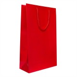Pungi cadou Paper Craft Rosii 23x38x10 cm Set 10 buc Hartie plastifiata Manere snur