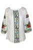 Bluza tip ie dama R46, alb/albastru , marimea 5XL