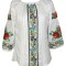 Bluza tip ie dama R46, alb/albastru , marimea 5XL