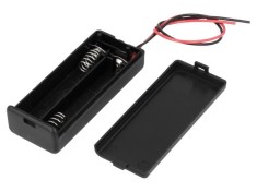 Suport baterii 2x AAA montare cu capac terminal cabluri 150mm COMF SBH-421-1A