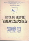 Lista De Preturi A Marcilor Postale. Valabila De La 14 Februarie 1992