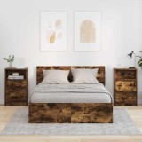 Mese de noptiera 2 pcs Stejar fumuriu 40 x 30 x 467 cm