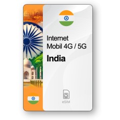 eSIM Internet India, valabil 15 zile, trafic Nelimitat, Standard
