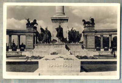 AD 618 C. P. VECHE -BUDAPEST, MILLENIUM DENKMAL -CIRCULATA 1934 LA BUCURESTI foto