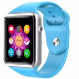 Cumpara ieftin Ceas Smartwatch Techstar&reg; A1, Camera Foto, Ecran 1.54inch, Bluetooth, Compatibil SIM si MicroSD, Apelare, Albastru