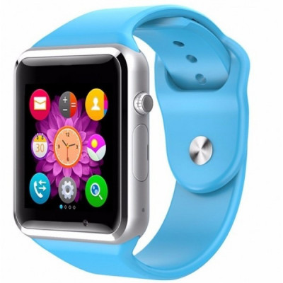 Ceas Smartwatch Techstar&amp;reg; A1, Camera Foto, Ecran 1.54inch, Bluetooth, Compatibil SIM si MicroSD, Apelare, Albastru foto