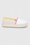 Cumpara ieftin Tommy Jeans espadrile culoarea alb, cu platforma