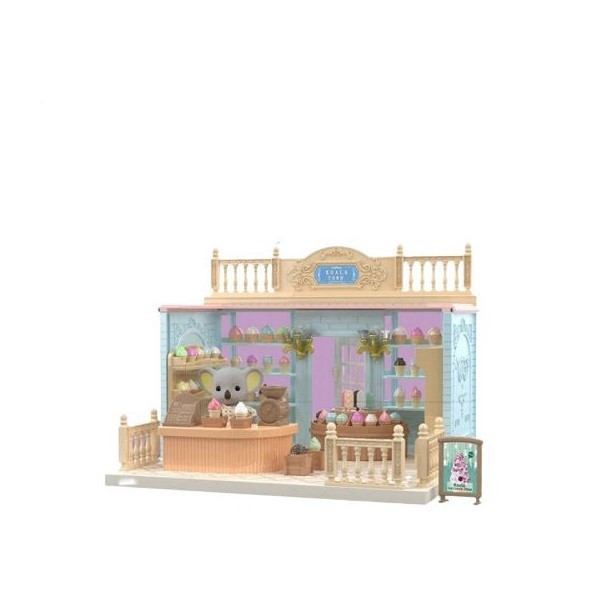 Set Casa de papusi, magazin de inghetata, cu mobilier si figurine, Flippy