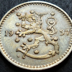 Moneda istorica 1 MARKKA - FINLANDA, anul 1937 *cod 2533 A