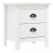 vidaXL Noptieră Hill Range, alb, 46x35x49,5 cm, lemn masiv de pin