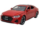 Macheta metal Audi RS7 rosu scara 1:32 - cu lumini, sunete, usi si portbagaj care se deschid