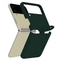 Husa Samsung Galaxy Z Flip 3 5G Silicon Verde Slim Mat cu Microfibra SoftEdge foto