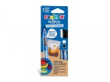 Set 2 markere acrilice Carioca, alb negru, varf pensula