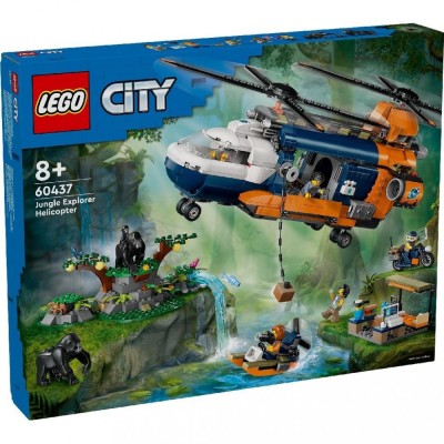 LEGO CITY ELICOPTERUL UNUI EXPLORATOR AL JUNGLEI LA TABARA DE BAZA 60437 foto