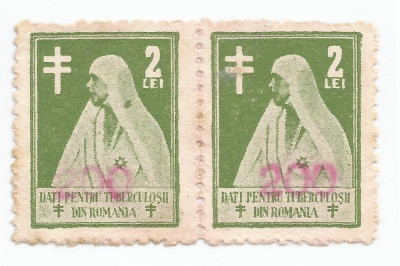 *Romania, lot 517 fiscale de ajutor, Dati pt. tuberculosii din Romania, 1946, NG foto