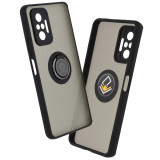 Husa Xiaomi Redmi Note 10 Pro Asteroid GSM Glinth Cu Inel Suport Stand Magnetic - Negru