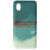 Husa Silicon Watercolor Turquoise Samsung Galaxy A01 Core - Protectie Telefon