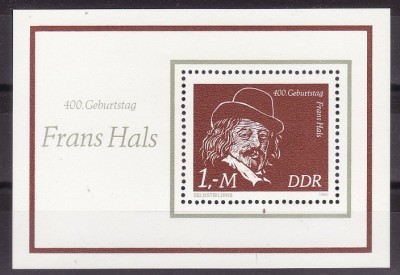 Germania DDR 1980 - Frans Hals colita neuzata,perfecta stare(z) foto