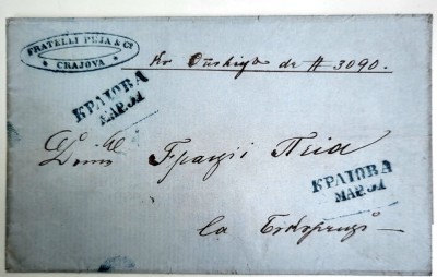Scrisoare perioada prefilatelica - Craiova foto