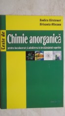 Rodica Kirsteuer, Hrisanta Olteanu - Teste de chimie anorganica foto