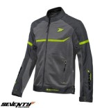 Cumpara ieftin Geaca (jacheta) barbati pentru scuter - motocicleta Racing vara Seventy model SD-JR30.1 Mojave culoare: gri/galben fluor Gri/galben fluor XXL