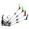 Set 4 Swingere Pescuit EAGLE KING cu LED, Tija Ajustabila, Greutate Culisanta, Clips Perfect, Albastru, Rosu, Galben, Verde
