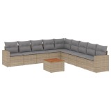 Cumpara ieftin Garden Sofa Set 9-Locuri Amestec de bej si gri deschis