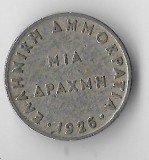 Moneda 1 drahma 1926 - Grecia, Europa, Cupru-Nichel