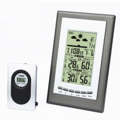 Statie meteo cu emitator extern, LCD, alarma, Snooze, ceas, calendar