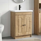 Cumpara ieftin Set de mobilier pentru baie Stejar Artizanal